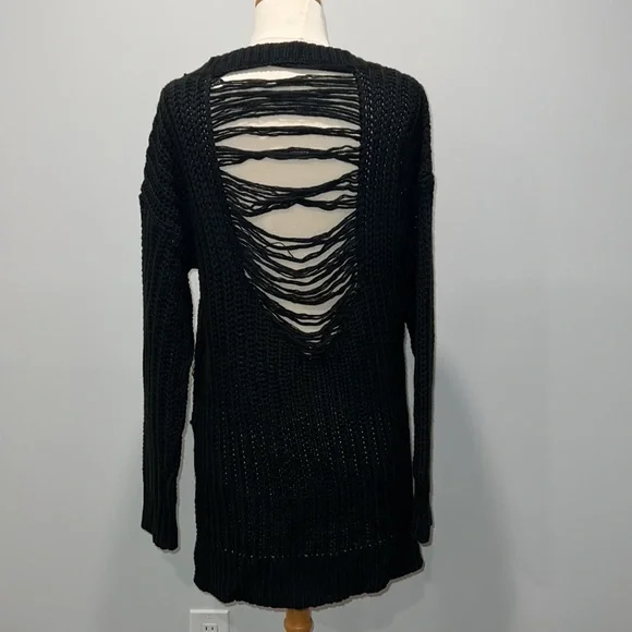 Black Guess tunic sweater, XL - Picture 3 of 10